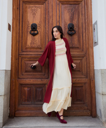 KIMONO PUNTO GRANATE