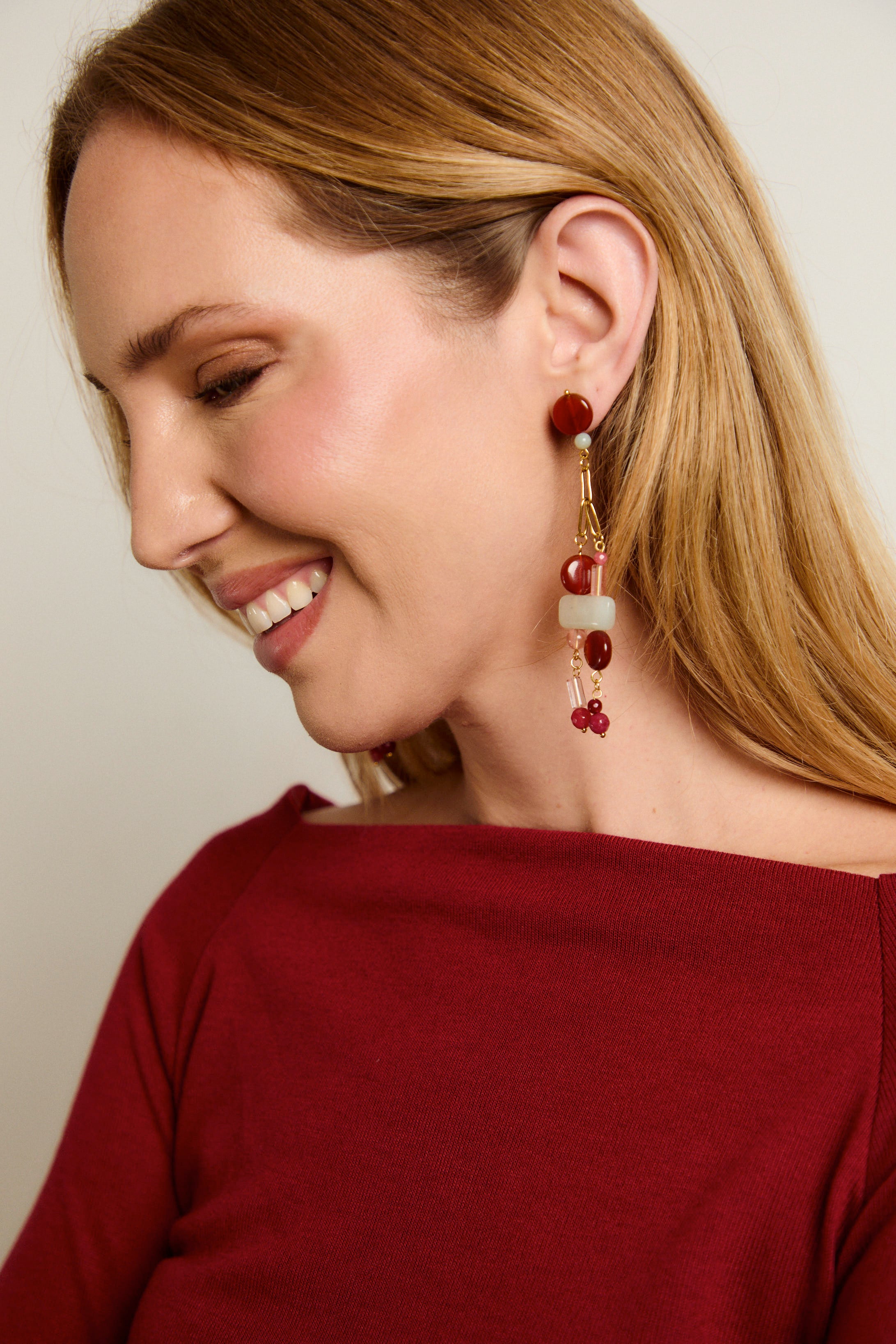 PENDIENTES CADENA JASPER