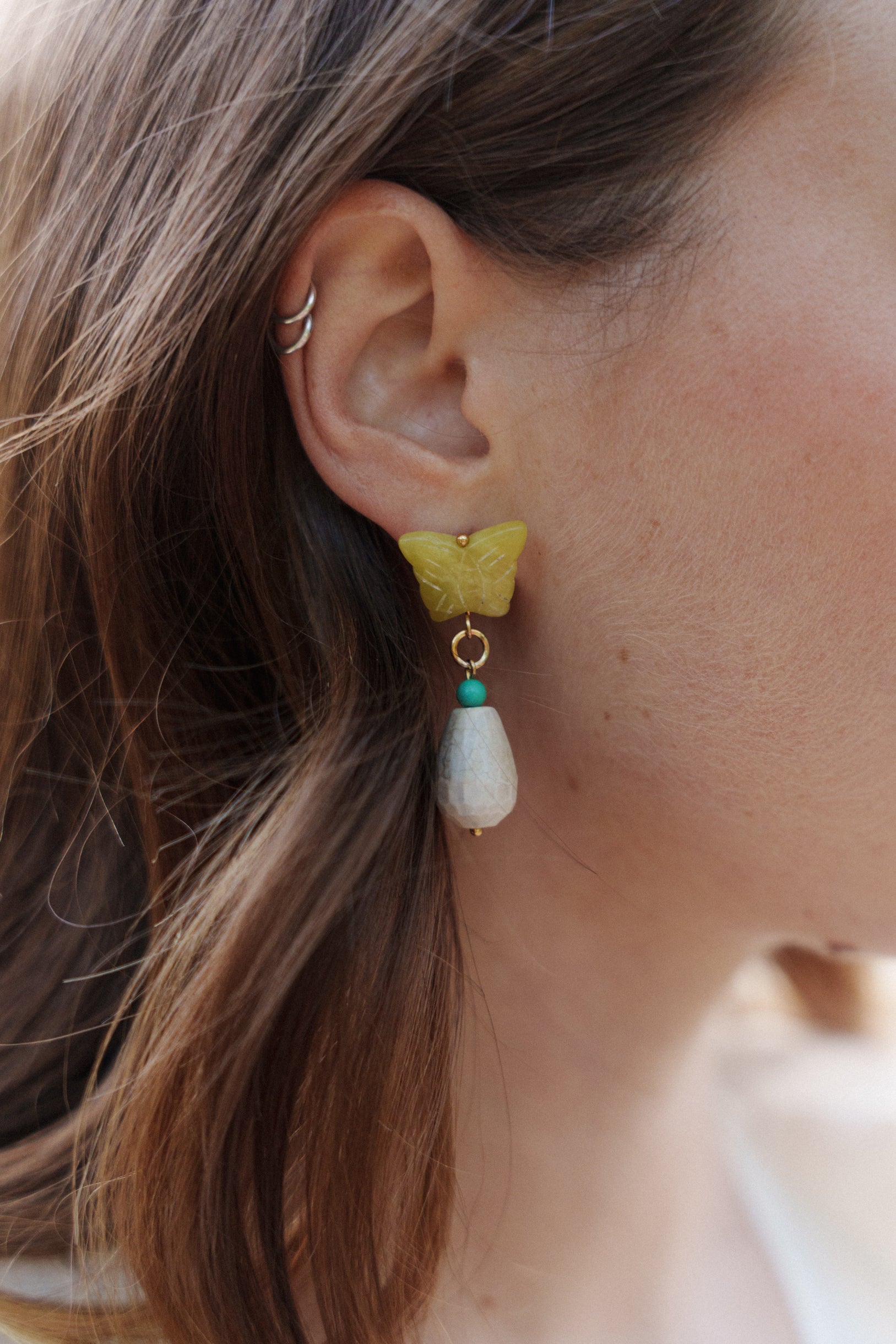 PENDIENTES LÁGRIMA MARIPOSA