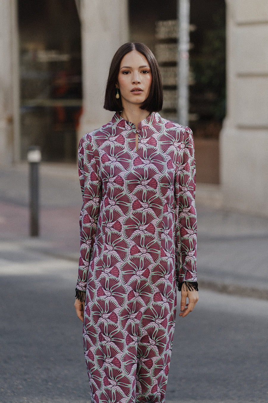 VESTIDO PEKIN ROSA & MINT