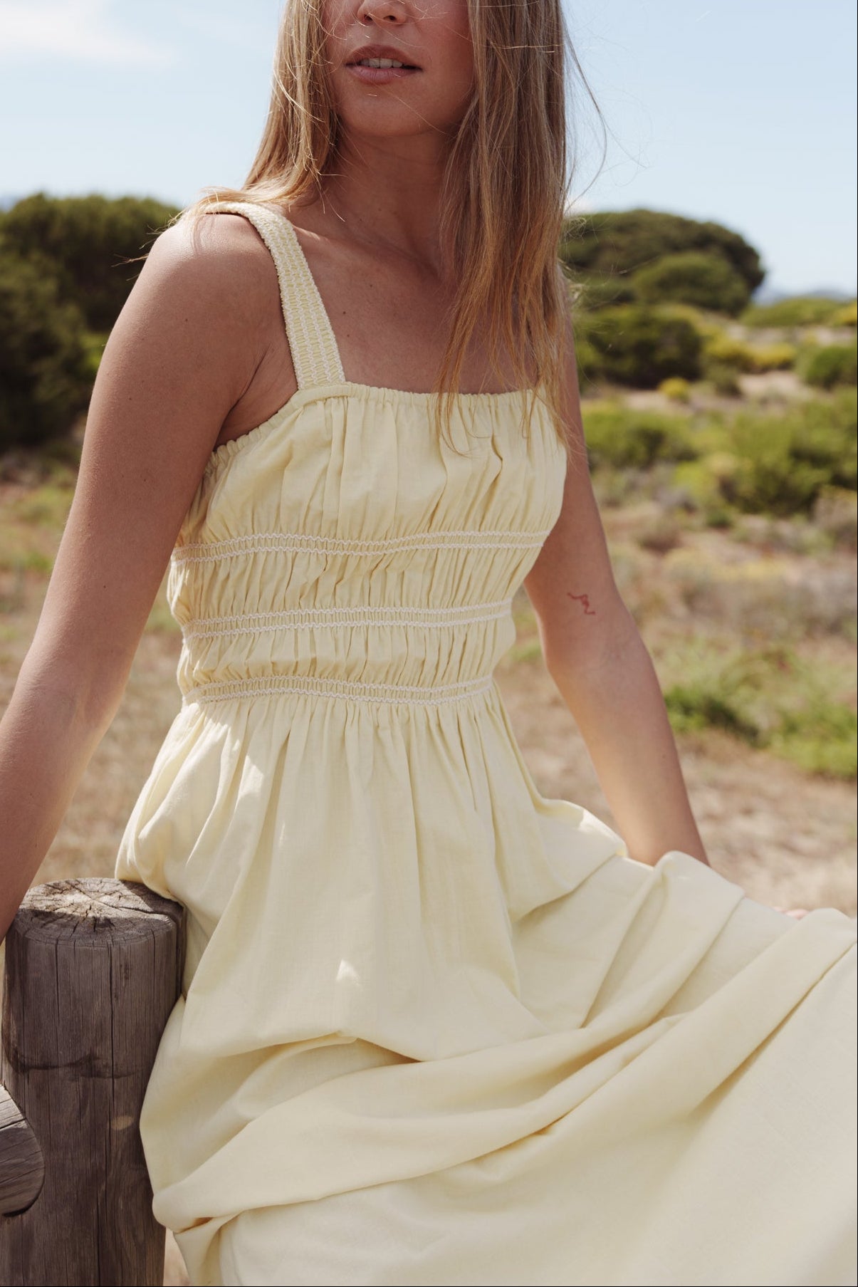 VESTIDO BAMBA MANTEQUILLA