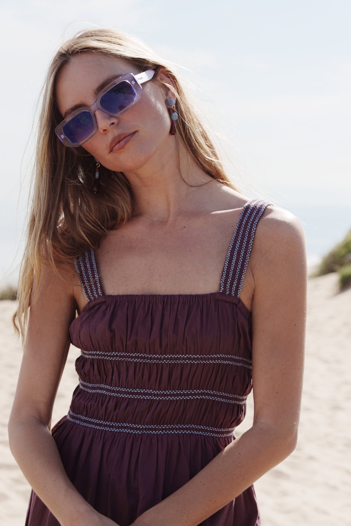 VESTIDO BAMBA BERENJENA