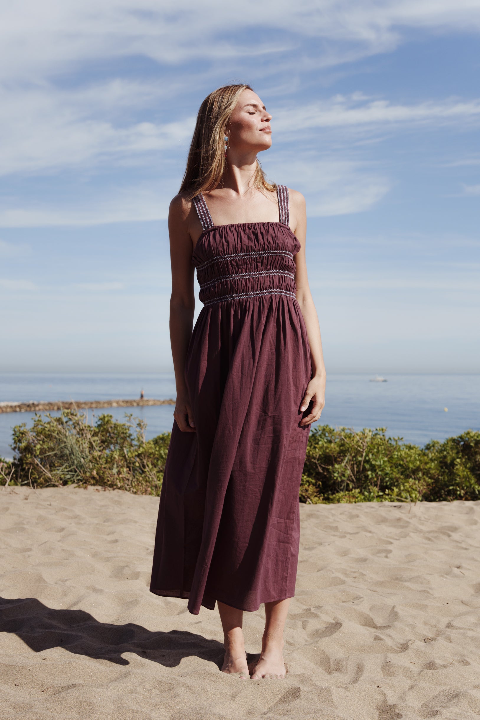 VESTIDO BAMBA BERENJENA