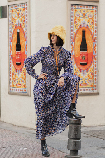 VESTIDO FESTIVAL AZUL