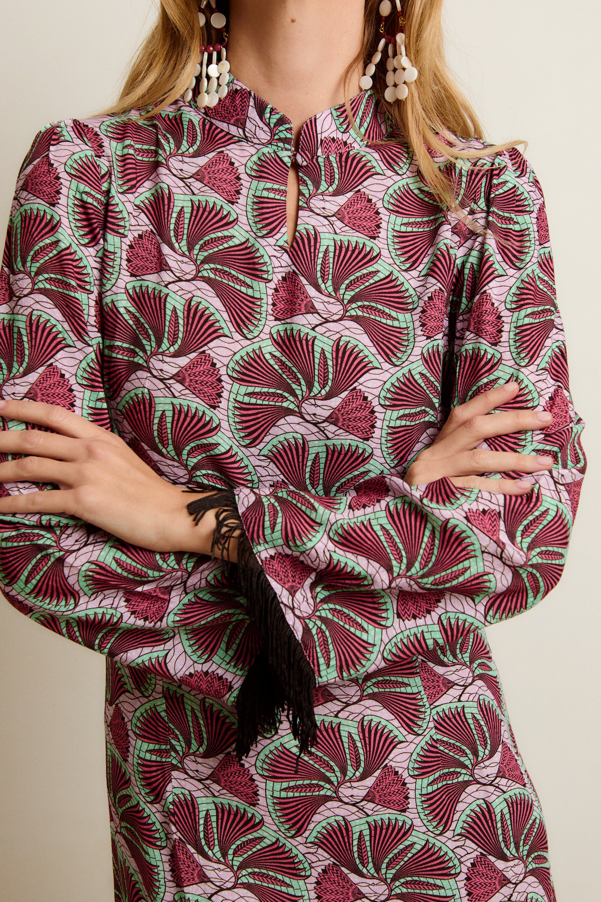 PENDIENTES VERBENA NÁCAR