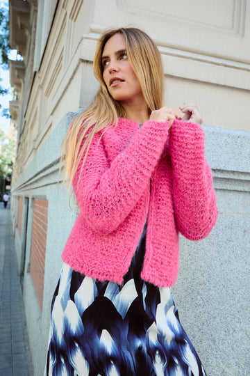 CHAQUETA ALPACA FUCSIA