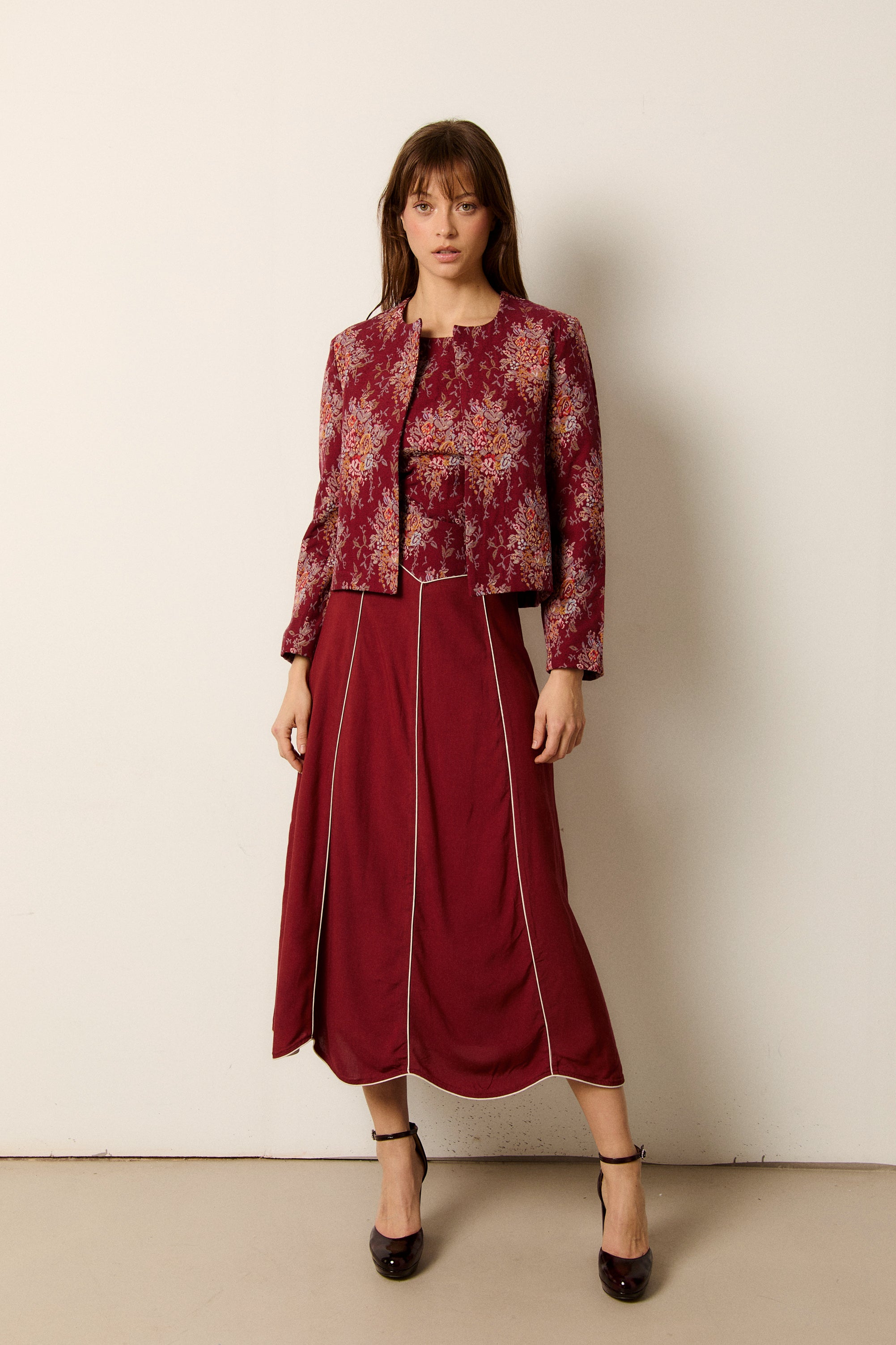 FALDA LISBOA GRANATE