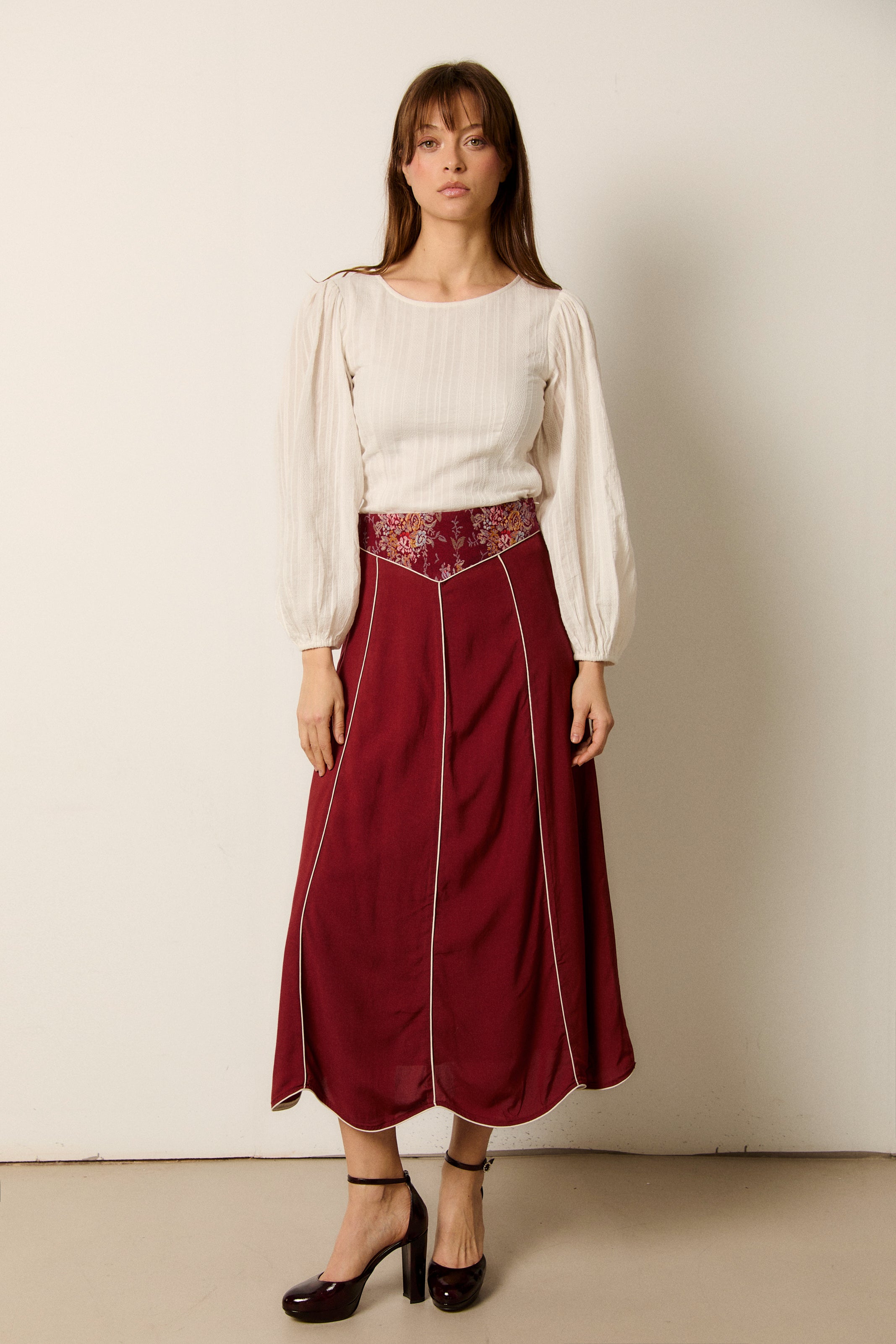 FALDA LISBOA GRANATE