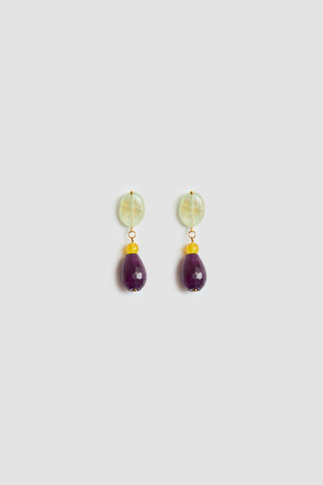 PENDIENTES LÁGRIMA BERENJENA