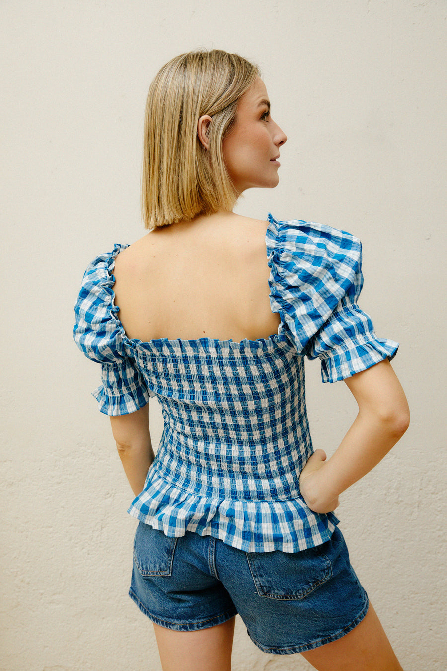 BLUSA IBIZA VICHY AZUL