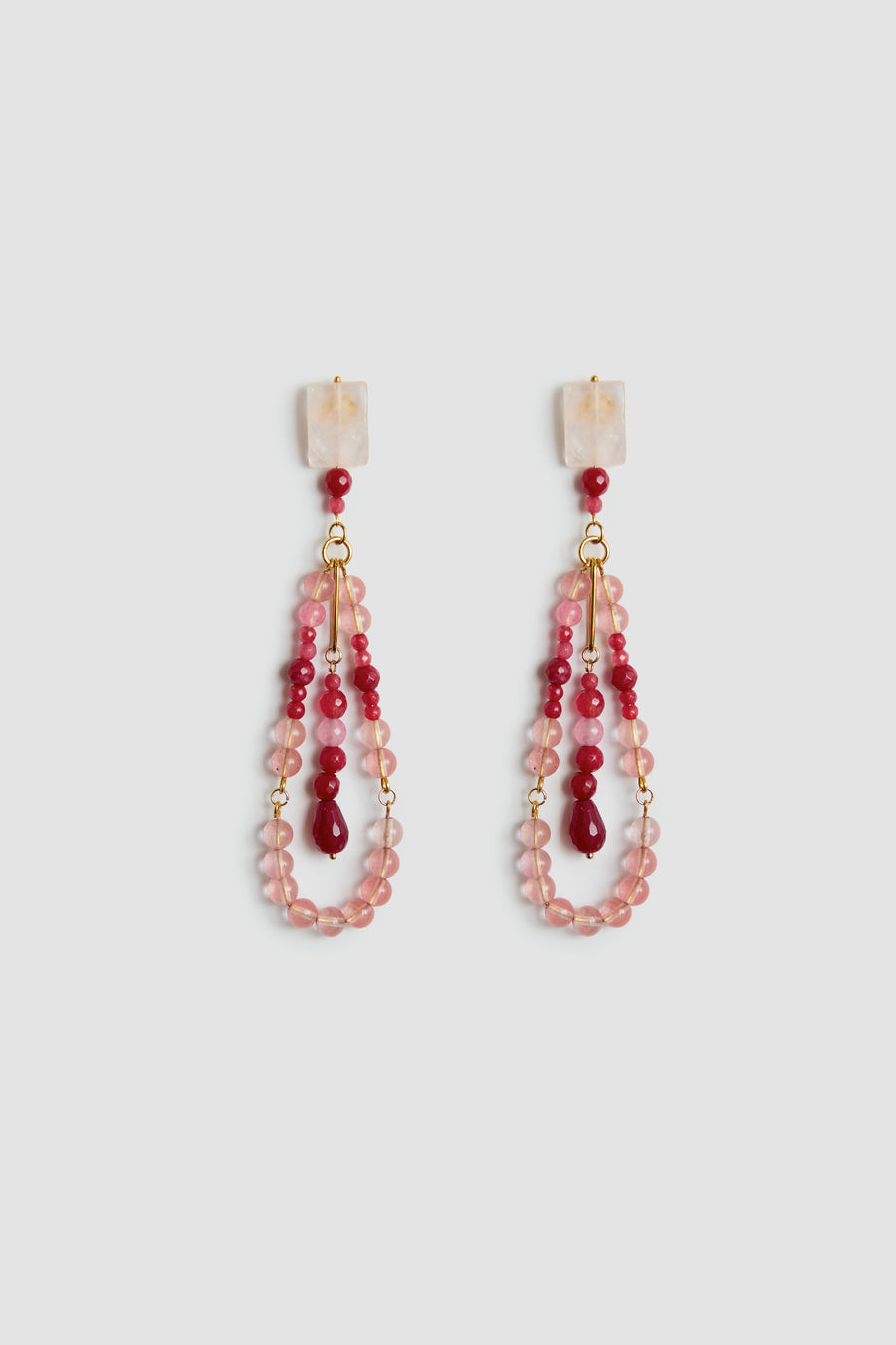 PENDIENTES ROMERIA CUARZO ROSA