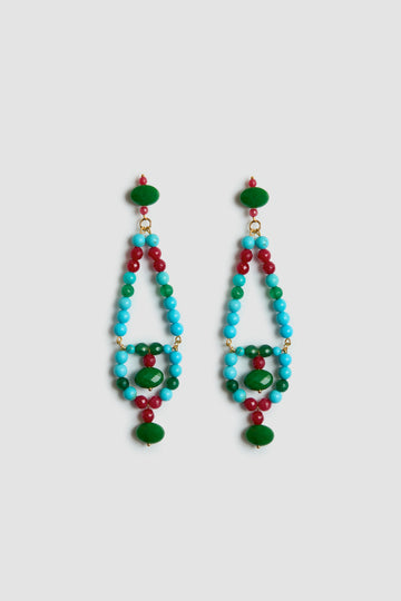 PENDIENTES ROMERIA CUARZO TURQUESA