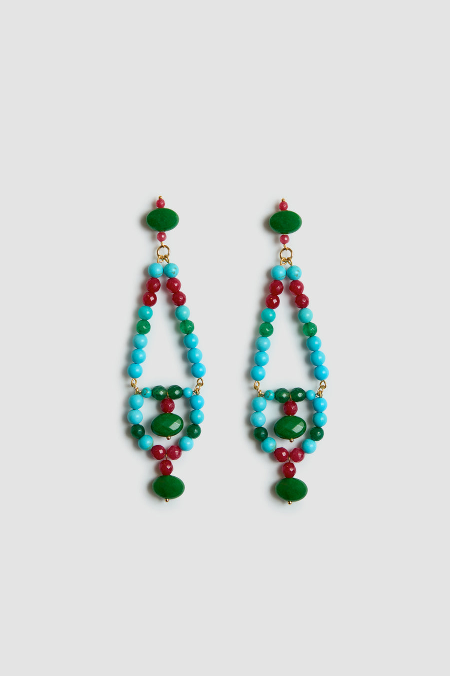 PENDIENTES ROMERIA CUARZO TURQUESA
