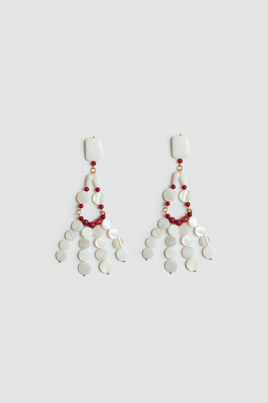 PENDIENTES VERBENA NÁCAR