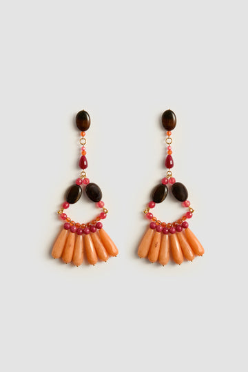 PENDIENTES VERBENA CORNALINA