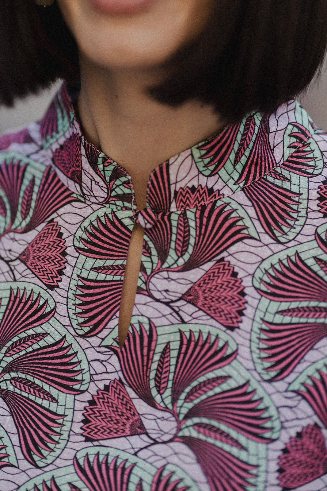 VESTIDO PEKIN ROSA & MINT