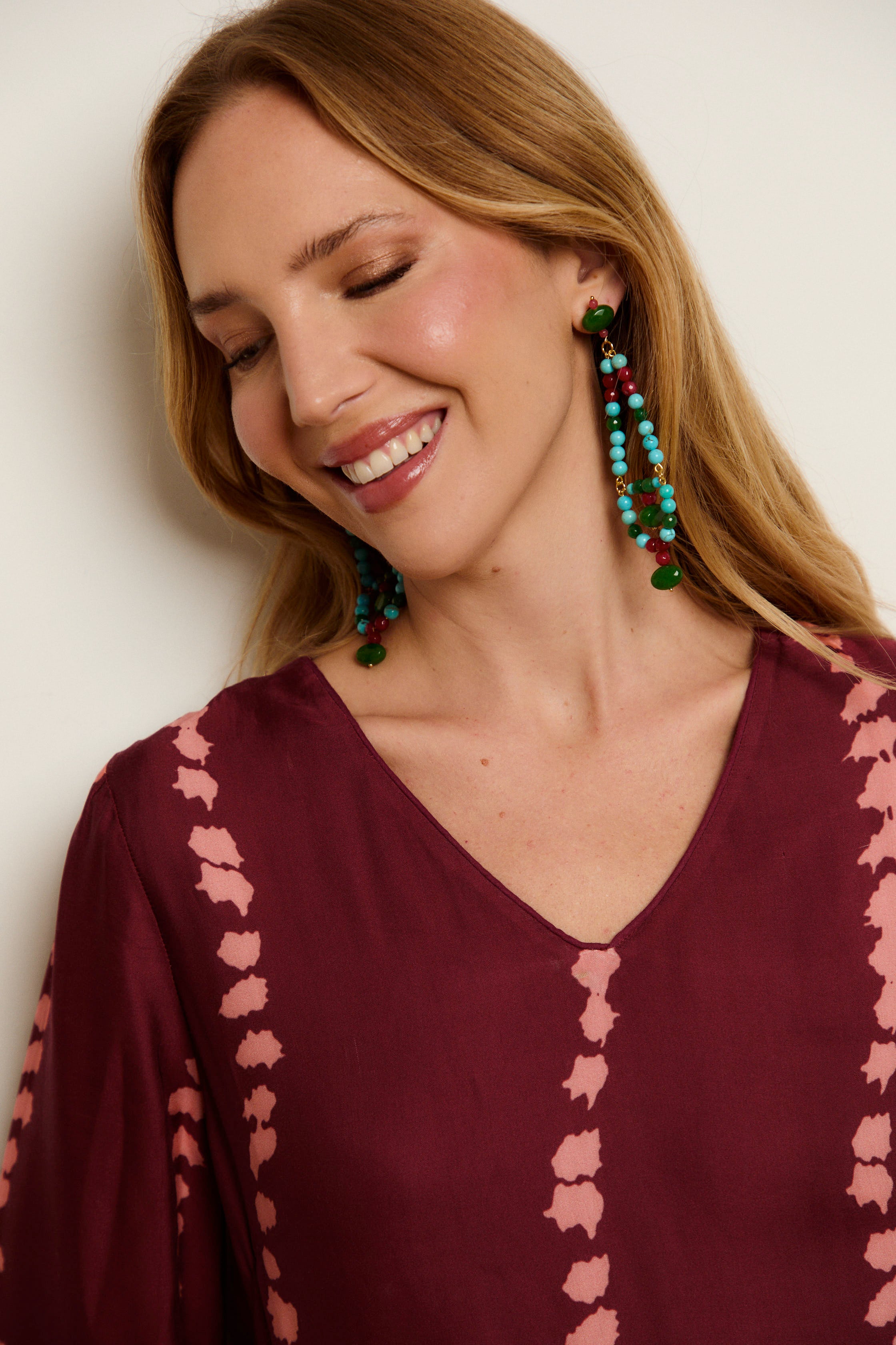 PENDIENTES ROMERIA CUARZO TURQUESA