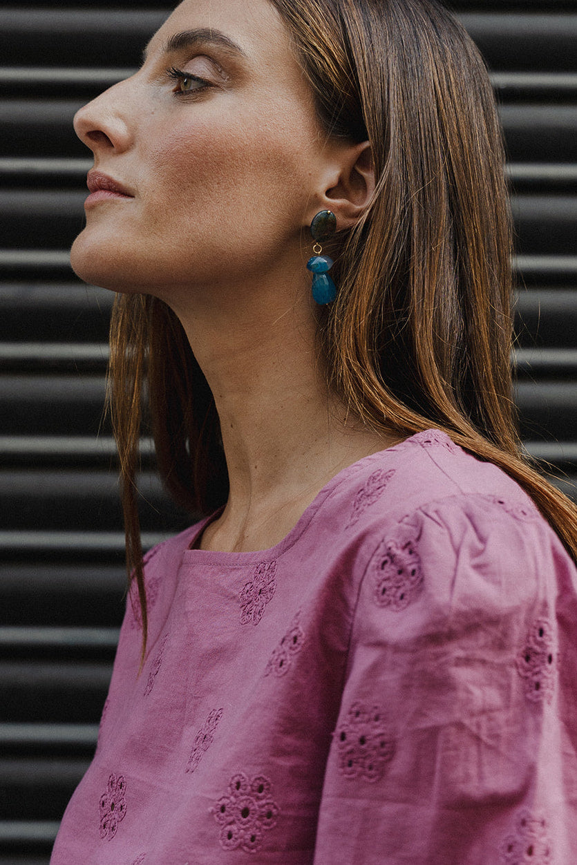 PENDIENTES LÁGRIMA AZUL