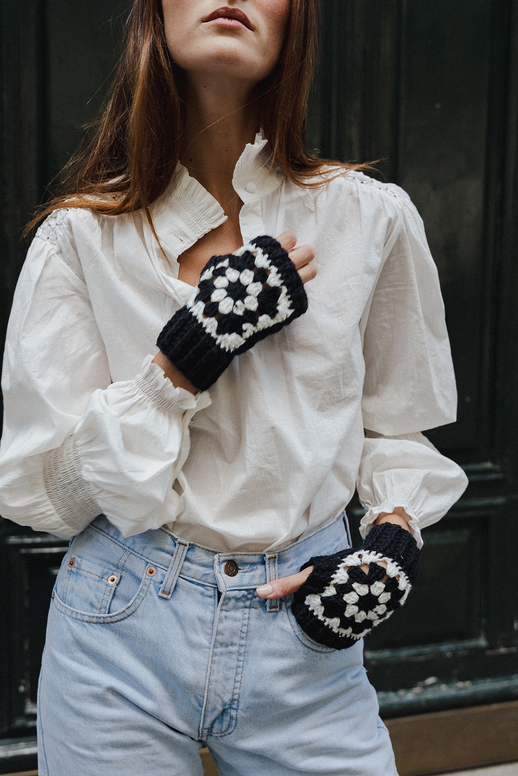 MITONES CROCHET NEGROS