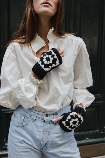 MITONES CROCHET NEGROS