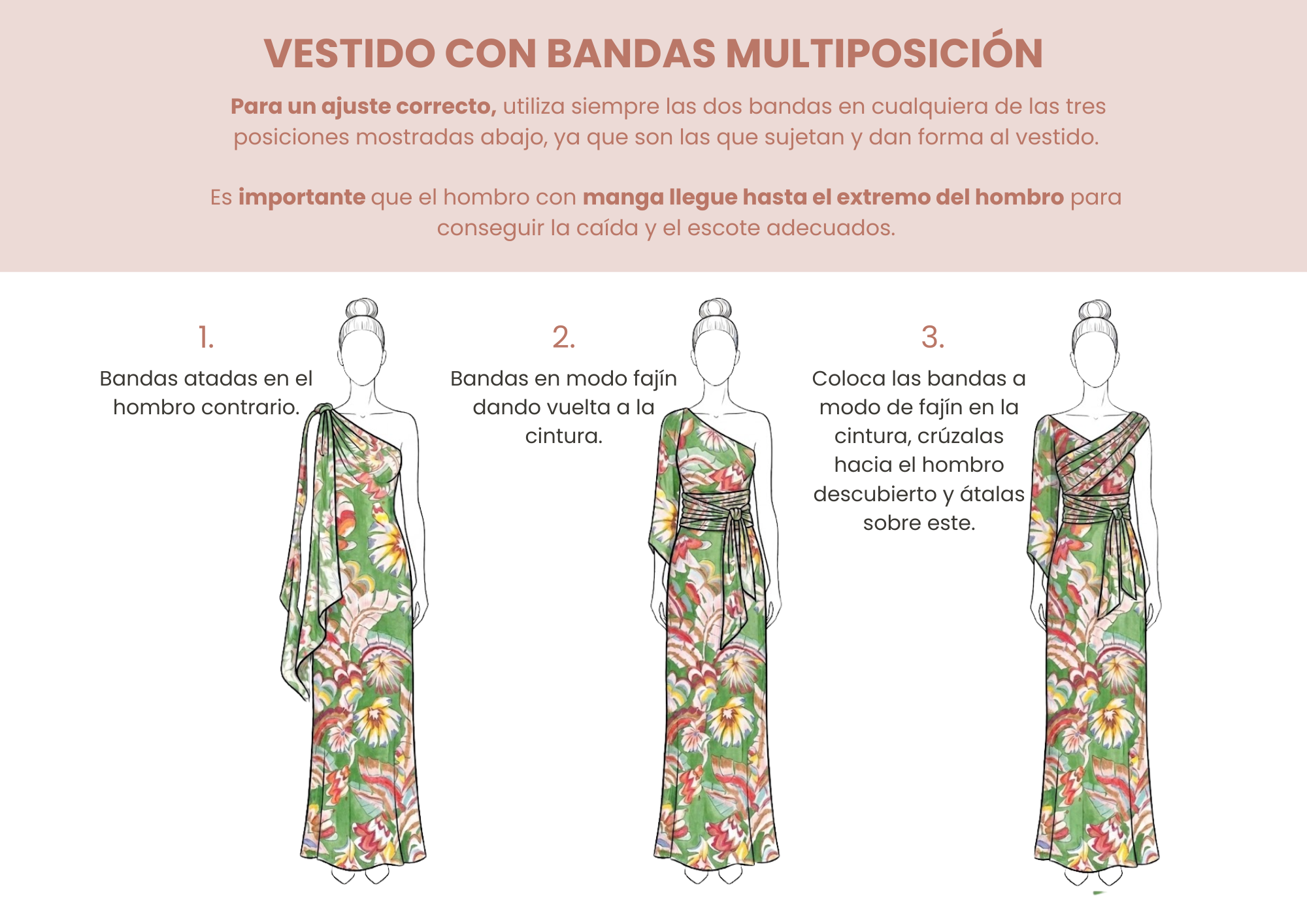 VESTIDO SAUCE TRIPLE POSICIÓN