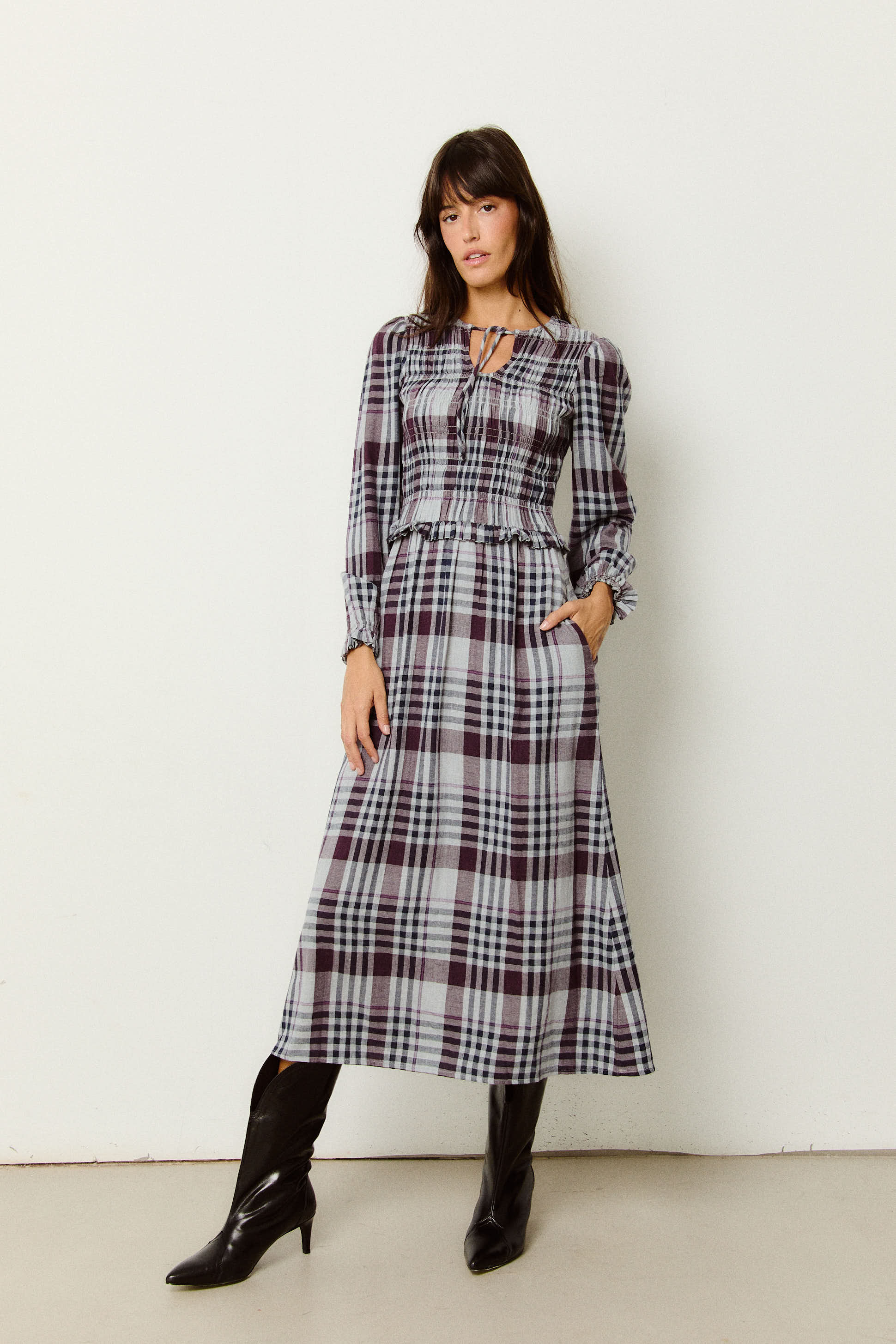 VESTIDO TULIPAN CUADROS