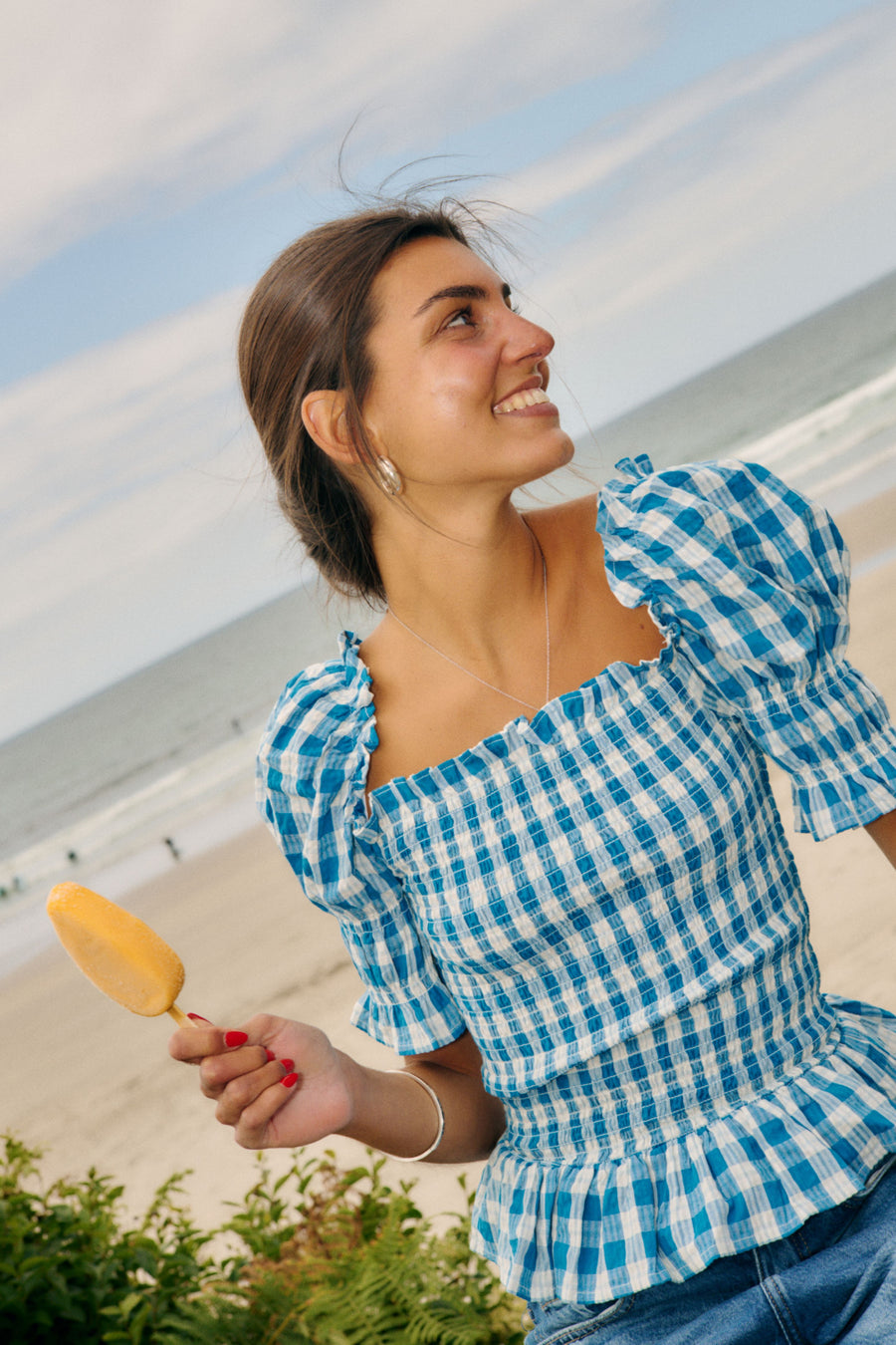 BLUSA IBIZA VICHY AZUL