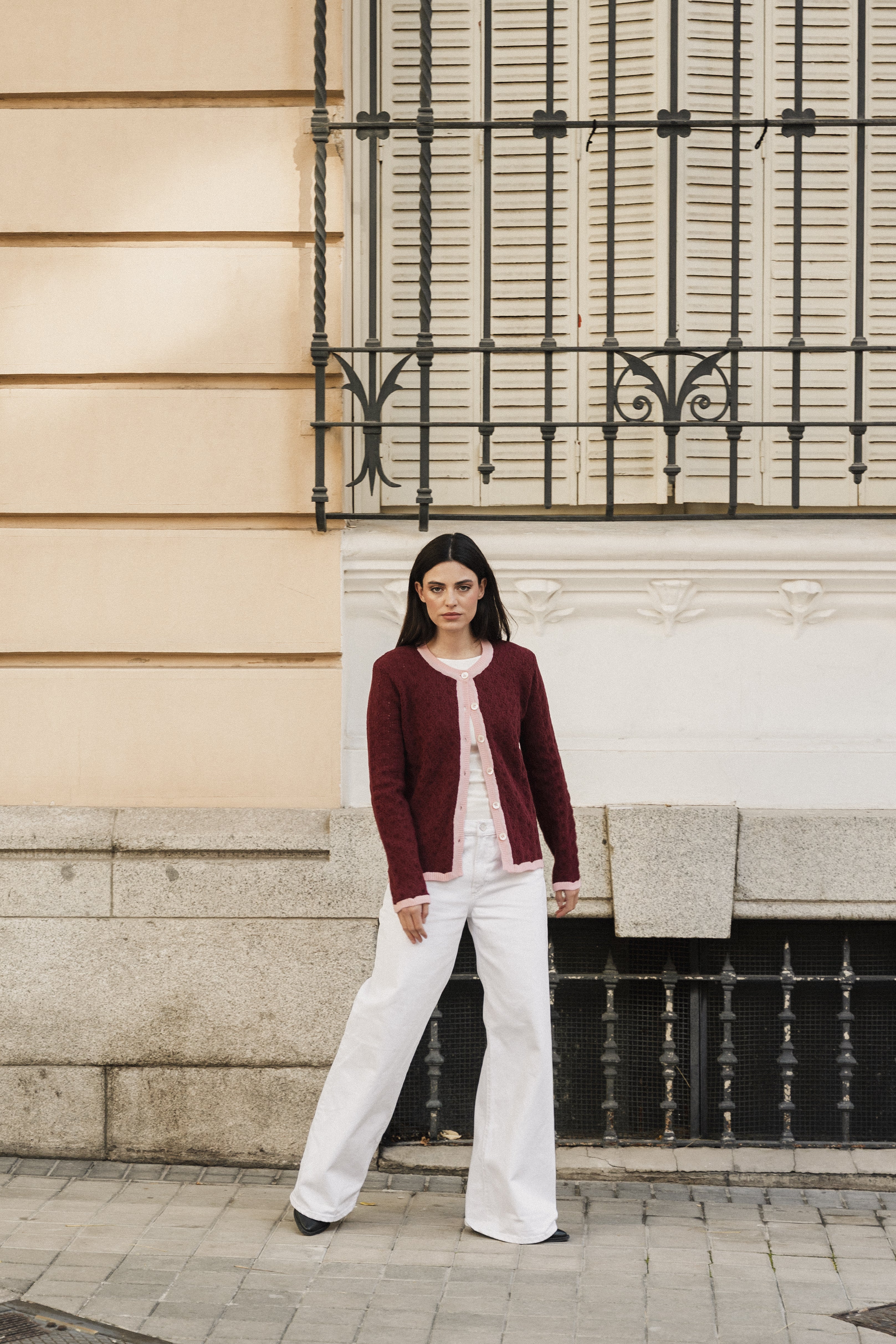 CHAQUETA CALADA ROSA