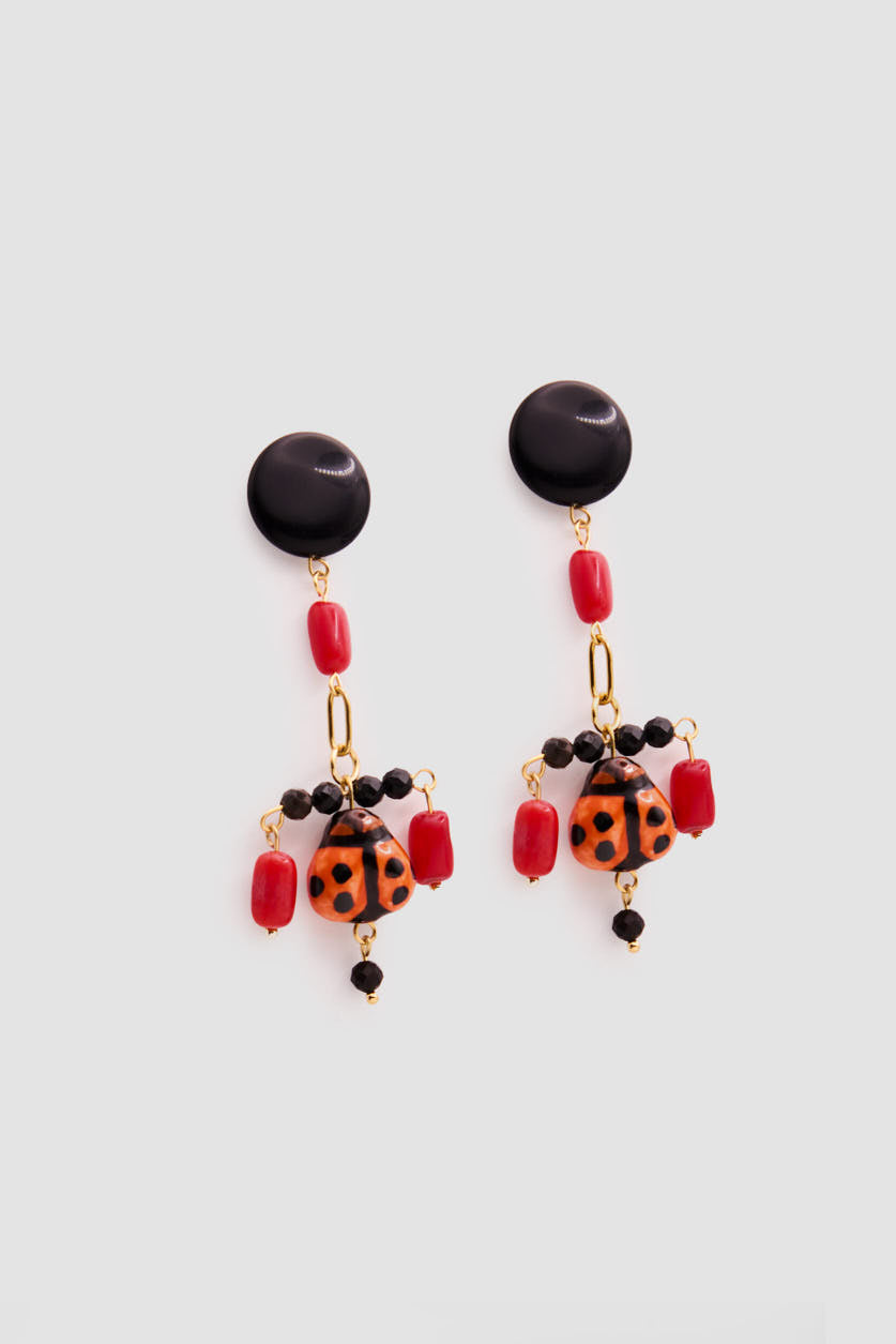 PENDIENTES MARIQUITA NARANJA