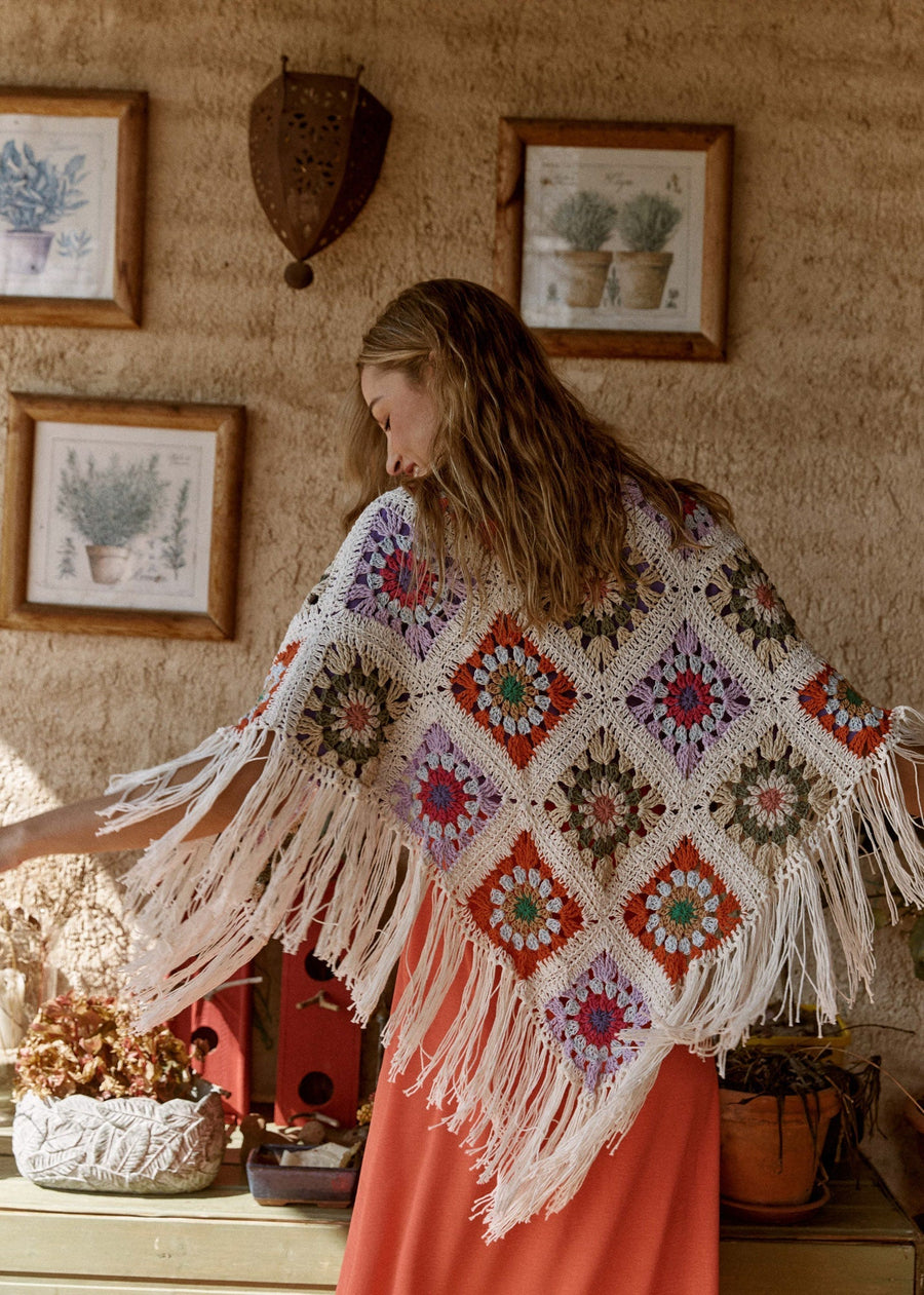 MULTICOLOR CROCHET SHAWL – Castaño de Indias